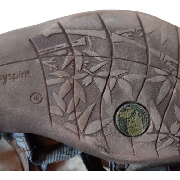 Easy Spirit Cloverly 9 Gray Leather Sandals Gorpcore Outdoor Comfort Hook & Loop - Picture 7 of 8